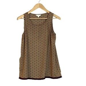 Charming Charlie round neck, sleeveless blouse. Deep mustard/burgundy. Women’s S